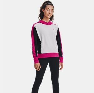 Under Armour Women's Rival Terry "Grey/Pink" Pullover Hoodie